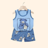 2PCS Sets Summer Cotton T-Shirts Shorts Boys and Girls