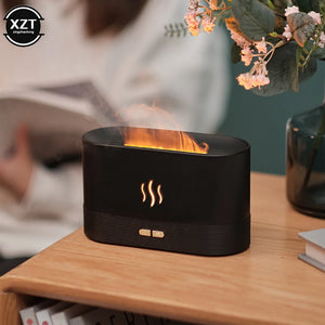 180ML Flame Fire Humidifier Aromatherapy Diffuser Ultrasonic Aromatic Essences House Air Humidifier Fragrance Diffusers For Home