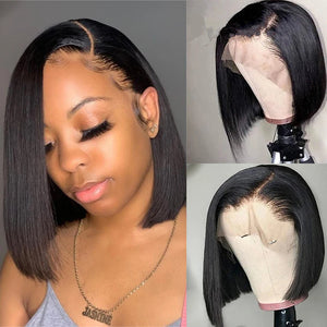 Straight  Lace Front Human Hair Glueless Wig